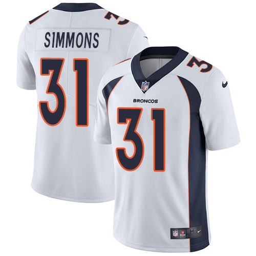 Nike Broncos #31 Justin Simmons White Youth Stitched NFL Vapor Untouchable Limited Jersey - Click Image to Close